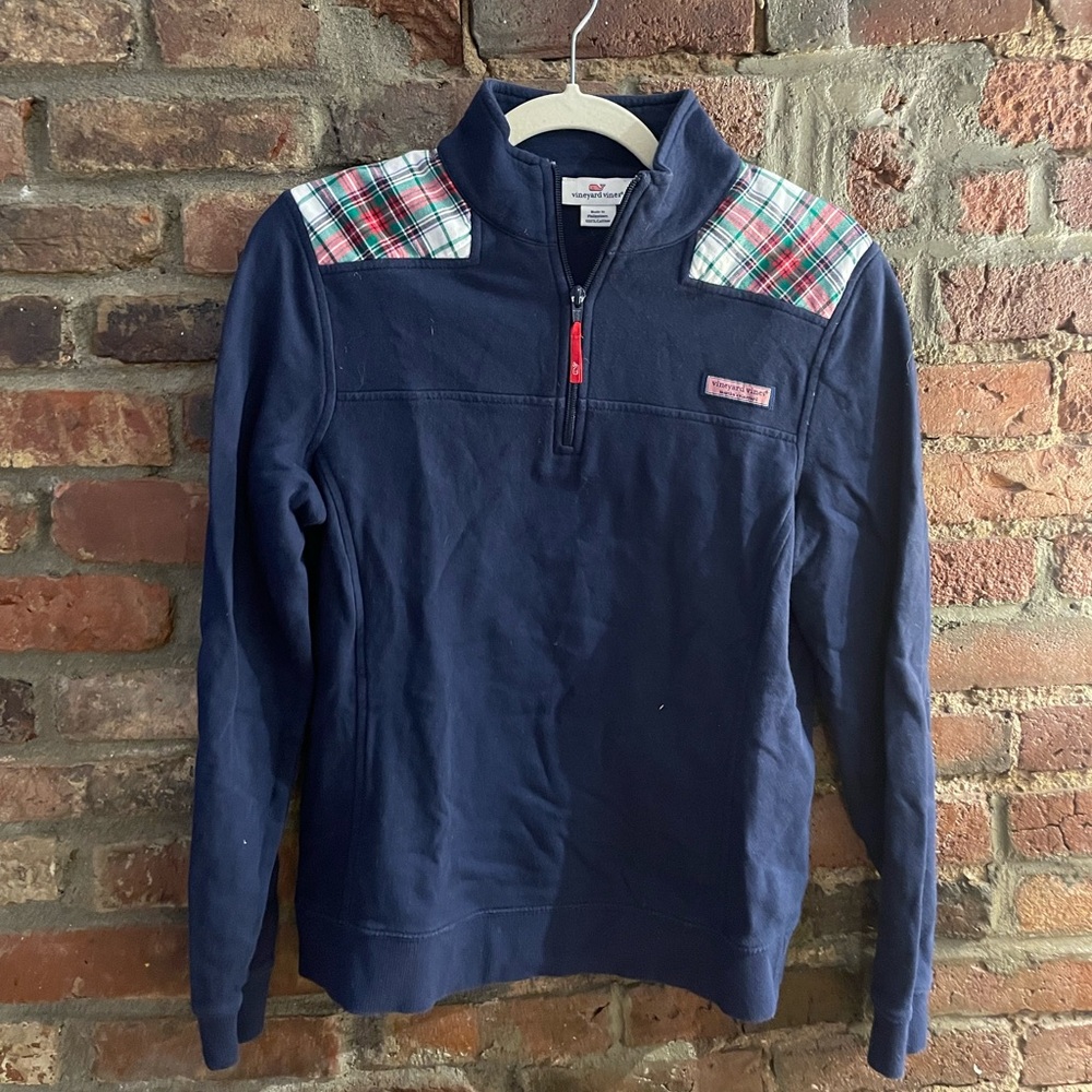 Vineyard Vines Navy Tartan Shep Shirt Size Small